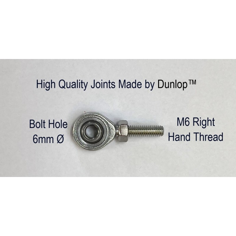 1 x 6mm Rod End Male Joint M6 Right Hand Thread R